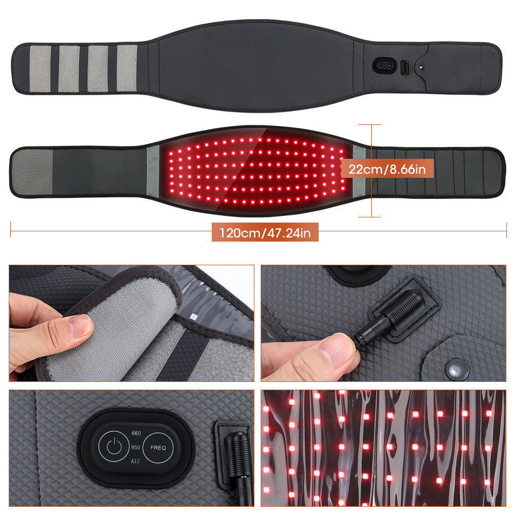 Electric Red Light Waist Supporter Beads Hot Compress Physical Therapy Belt - EZIMO.store